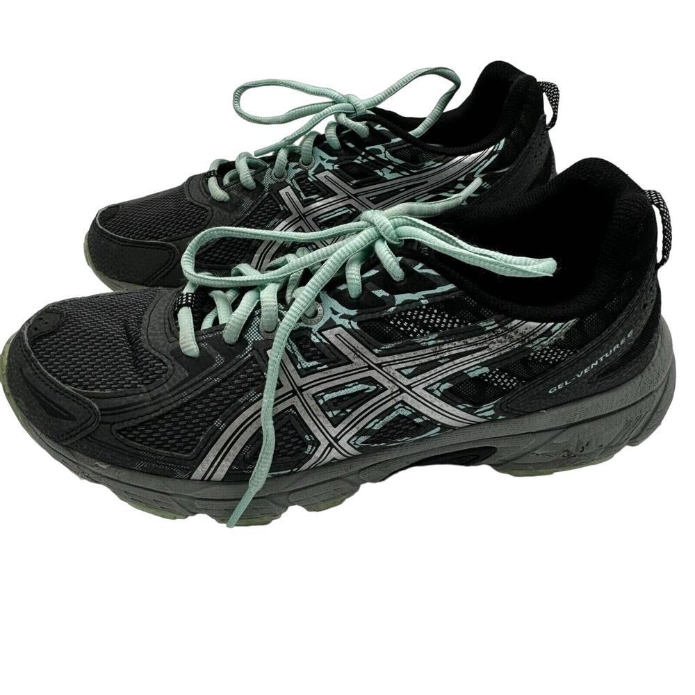 Asics Womens Size 10 Gel Venture 6 T7G7Q(D) teal Gray Running Shoes Sneakers